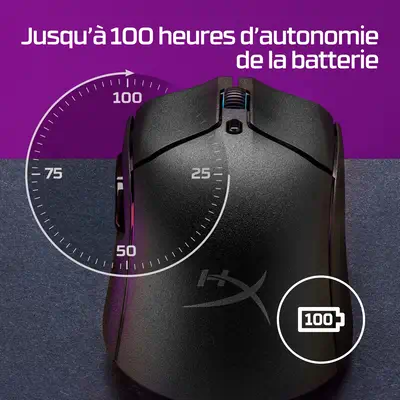HyperX Pulsefire Haste 2 - Souris sans fil gaming (blanc) - Clavier - visuel 7
