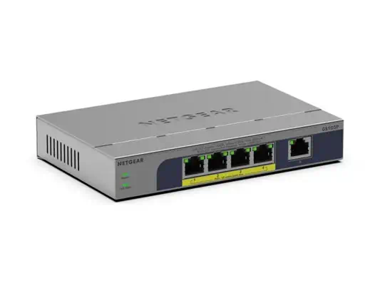 NETGEAR GS105P Non-géré Gigabit Ethernet (10/100/1000) Connexion Ethernet, supportant l'alimentation - Netgear - Switchs et Hubs - visuel 1