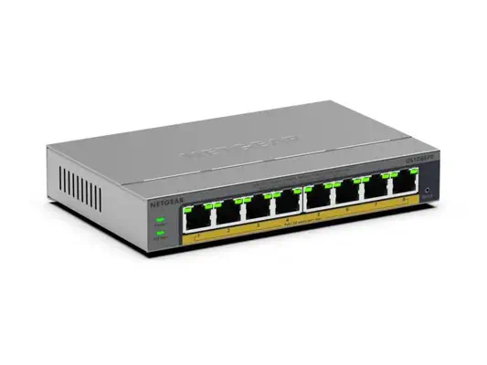 NETGEAR GS108EPP Non-géré Gigabit Ethernet (10/100/1000) Connexion Ethernet, supportant l'alimentati - Netgear - Switchs et Hubs - visuel 1