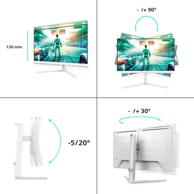 Philips Evnia 27M2N3501PA/00 écran plat de PC 68,6 cm (27") 2560 x 1440 pixels Quad HD LCD Blanc - Ecran Ordinateur - visuel 6