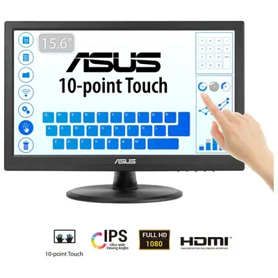 ASUS Touch VT169HE écran plat de PC 39,6 cm (15.6") 1920 x 1080 pixels Full HD LED Écran tactile Des - Asus - Ecran Ordinateur - visuel 1