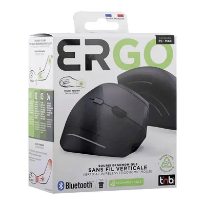 T'nB MWERGOVBTR souris Bureau Droitier Bluetooth + USB Type-A Optique 1600 DPI - T'NB - Souris - visuel 7