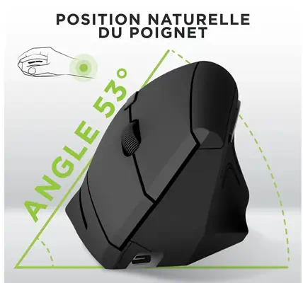 T'nB MWERGOVBTR souris Bureau Droitier Bluetooth + USB Type-A Optique 1600 DPI - T'NB - Souris - visuel 3