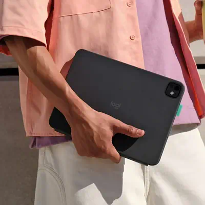 Logitech Flip Folio QWERTZ Suisse Bluetooth Graphite - Accessoires Tablette - visuel 3