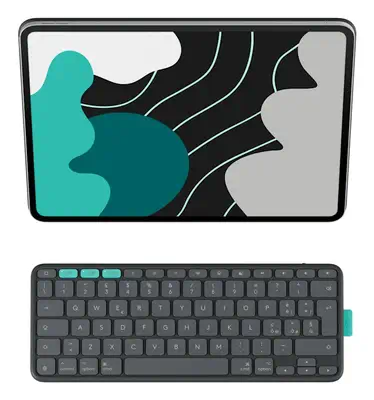 Logitech Flip Folio QWERTZ Suisse Bluetooth Graphite - Accessoires Tablette - visuel 5