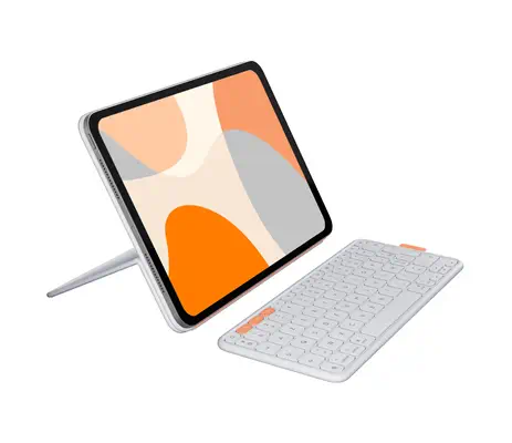 Logitech Flip Folio AZERTY Français Bluetooth Gris clair - Etui et Housse - visuel 2