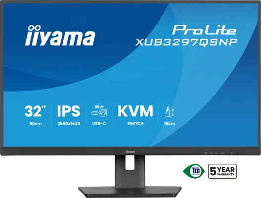 iiyama ProLite XUB3297QSNP-B1 écran plat de PC 81,3 cm (32") 2560 x 1440 pixels 4K Ultra HD LED Noir - Ecran Ordinateur - visuel 7