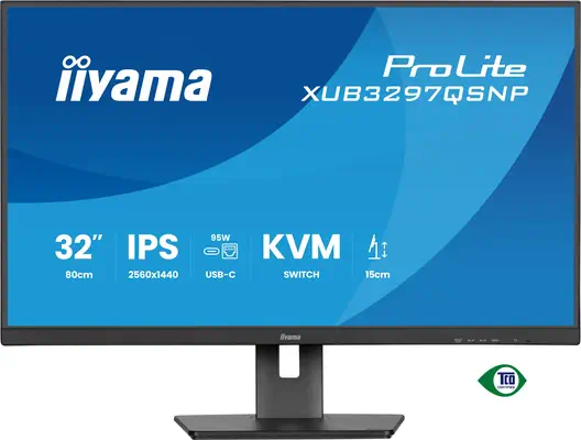 iiyama ProLite XUB3297QSNP-B1 écran plat de PC 81,3 cm (32") 2560 x 1440 pixels 4K Ultra HD LED Noir - Ecran Ordinateur - visuel 2