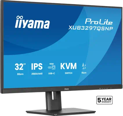 iiyama ProLite XUB3297QSNP-B1 écran plat de PC 81,3 cm (32") 2560 x 1440 pixels 4K Ultra HD LED Noir - Ecran Ordinateur - visuel 10