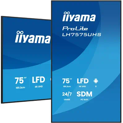 iiyama LH7575UHS-B2AG Écran d'affichage dynamique Écran plat de signalisation numérique 190,5 cm (75 - Ecran Numérique Interactif - visuel 5