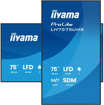 iiyama LH7575UHS-B2AG Écran d'affichage dynamique Écran plat de signalisation numérique 190,5 cm (75 - Ecran Numérique Interactif - visuel 4