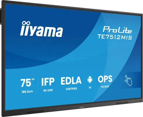 iiyama TE7512MIS-B4AG Écran d'affichage dynamique Écran plat de signalisation numérique 165,1 cm (65 - Ecran Numérique Interactif - visuel 2