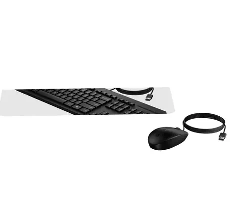 HP INC. clavier Souris incluse Bureau USB Noir HP - visuel 1 - hello RSE - Connectivité Plug&Play
