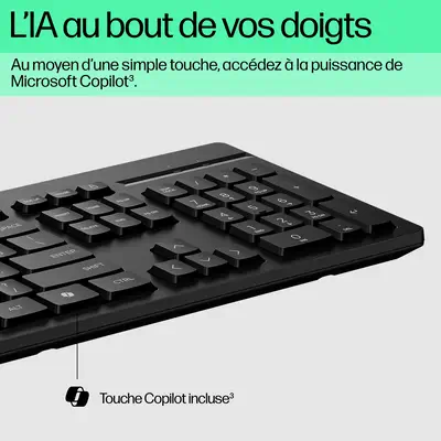 Ensemble combiné clavier et souris filaires HP 225 - Pack Clavier, souris - visuel 8