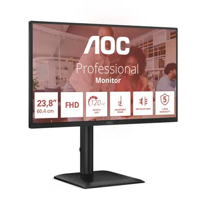 AOC 24E4U écran plat de PC 60,5 cm (23.8") 1920 x 1080 pixels Full HD LED Noir - Ecran Ordinateur - visuel 3