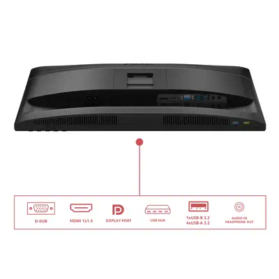 AOC 24E4U écran plat de PC 60,5 cm (23.8") 1920 x 1080 pixels Full HD LED Noir - Ecran Ordinateur - visuel 1