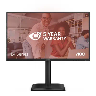 AOC 24E4U écran plat de PC 60,5 cm (23.8") 1920 x 1080 pixels Full HD LED Noir - Ecran Ordinateur - visuel 1