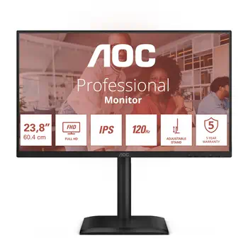 Garantie AOC 24E4U écran plat de PC 60,5 cm (23.8") 1920 x 1080 pixels Full HD LED Noir