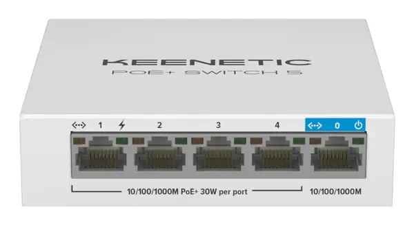 Commutateur Gigabit 5 ports avec 4 ports PoE+ et budget énergétique de 60 W - Keenetic - Switchs et Hubs - visuel 1