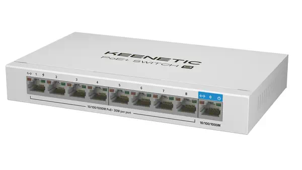 PoE+ Switch 9 Commutateur Gigabit 9 ports avec 8 ports PoE+ et budget énergétique de 120 W - Keenetic - Switchs et Hubs - visuel 2