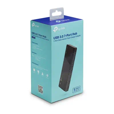 TP-Link UH700 hub & concentrateur USB 3.2 Gen 1 (3.1 Gen 1) Micro-B 5000 Mbit/s Noir - Switchs et Hubs - visuel 2