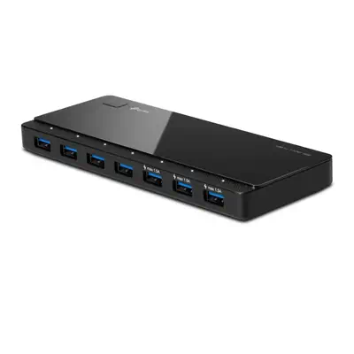 TP-Link UH700 hub & concentrateur USB 3.2 Gen 1 (3.1 Gen 1) Micro-B 5000 Mbit/s Noir - Switchs et Hubs - visuel 1