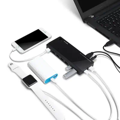 TP-Link UH720 hub & concentrateur USB 3.2 Gen TP-Link - visuel 1 - hello RSE - Recharge intelligente et rapide