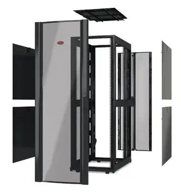 APC NetShelter SX 48U 750mm Wide x 1070mm APC - visuel 1 - hello RSE - Rails de montage réglables à éléments de fixation imperdables et alignement rapide