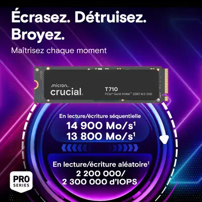 Crucial T710 1 To M.2 PCI Express 5.0 NVMe - Disque dur SSD - visuel 2