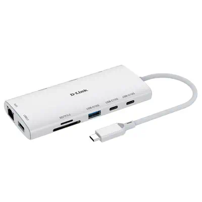 D-Link DUP-A01 hub & concentrateur USB 3.2 Gen 1 (3.1 Gen 1) Type-C 10000 Mbit/s Blanc - Station d'accueil pour portable - visuel 3