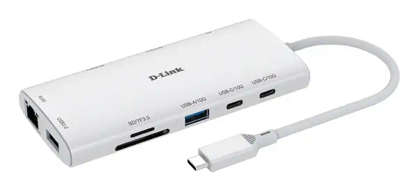 D-Link DUP-A01 hub & concentrateur USB 3.2 Gen 1 (3.1 Gen 1) Type-C 10000 Mbit/s Blanc - Station d'accueil pour portable - visuel 3