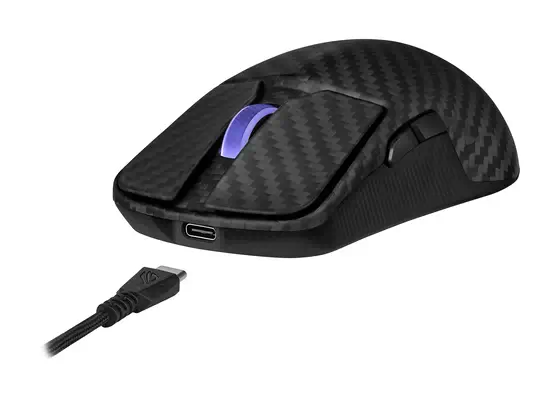ASUS ROG Harpe Ace Extreme souris Gaming Droitier RF Wireless + Bluetooth + USB Type-A Optique 42000 - Asus - Souris - visuel 6