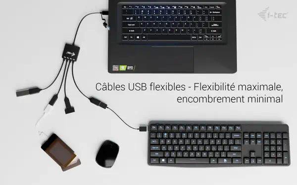 USB-C/USB-A Cable HUB 4 port (2x USB-C, 2x USB-A) - I-Tec - Switchs et Hubs - visuel 8