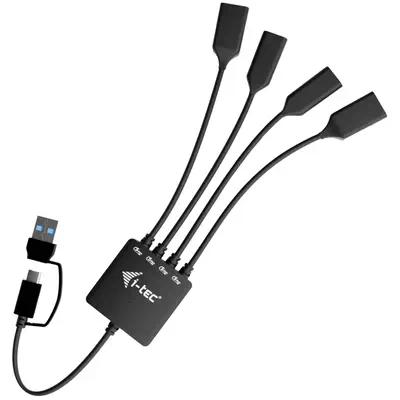 USB-C/USB-A Cable HUB 4 port (2x USB-C, 2x USB-A) - I-Tec - Switchs et Hubs - visuel 1