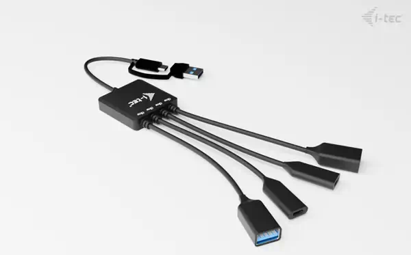 USB-C/USB-A Cable HUB 4 port (2x USB-C, 2x USB-A) - I-Tec - Switchs et Hubs - visuel 4