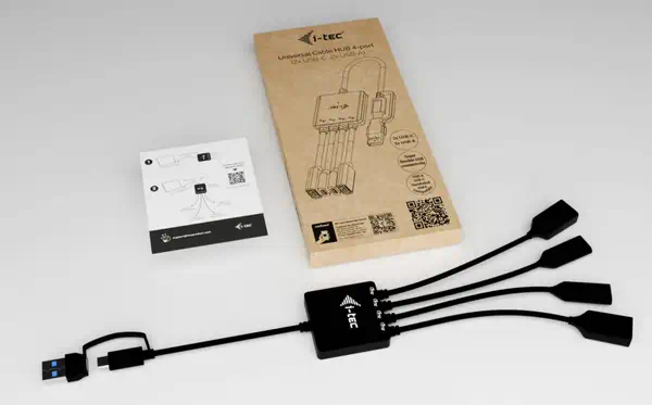USB-C/USB-A Cable HUB 4 port (2x USB-C, 2x USB-A) - I-Tec - Switchs et Hubs - visuel 6
