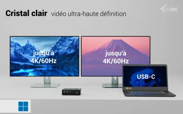 Thunderbolt5 Quattro Display Docking Station, 5x USB, 2.5 GLAN + Power Delivery 140W - I-Tec - Station d'accueil pour portable - visuel 9
