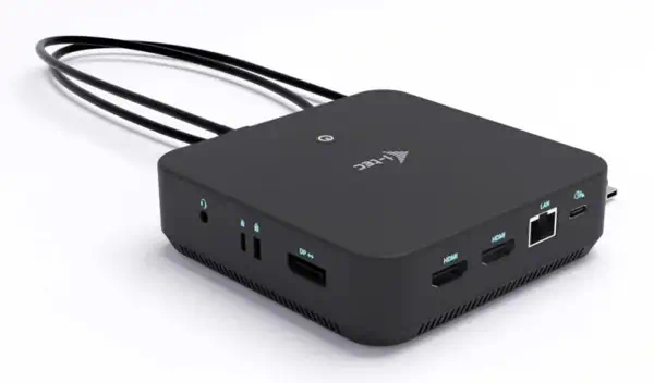 USB-C DP Dual HDMI Docking Station with Power Delivery 100 W + Universal Charger 100W - I-Tec - Station d'accueil pour portable - visuel 3