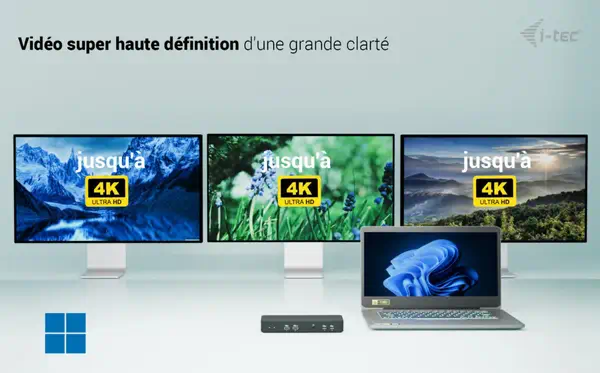 USB-C Intelligent Triple Display Docking Station + Power Delivery 100W - I-Tec - Station d'accueil pour portable - visuel 7