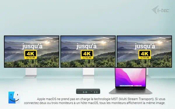 USB-C Intelligent Triple Display Docking Station + Power Delivery 100W - I-Tec - Station d'accueil pour portable - visuel 8