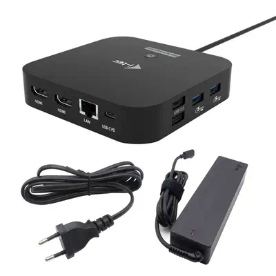 USB-C Dual HDMI Docking Station with Power Delivery 100 W + Universal Charger 100W - I-Tec - Station d'accueil pour portable - visuel 1