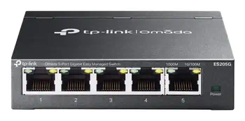 Offre TP-Link Omada ES205G commutateur réseau Géré Gigabit Ethernet (10/100/1000) Noir