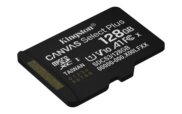 128GB micSDXC Canvas Select Plus Gen3 150R A1 Kingston - visuel 1 - hello RSE - Conception étanche fiable