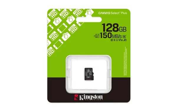 128GB micSDXC Canvas Select Plus Gen3 150R A1 Kingston - visuel 1 - hello RSE - Résistance robuste à la température