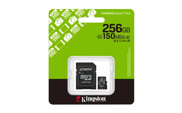 256GB microSDXC Canvas Select Plus Gen3 150MB/s A1 (Adaptateur SD inclus) - Kingston - Carte Mémoire - visuel 5