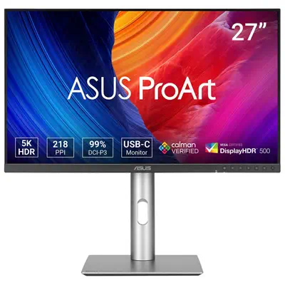 ASUS ProArt PA27JCV écran plat de PC 68,6 cm (27") 5120 x 2880 pixels 5K Ultra HD LCD Noir - Asus - Ecran Ordinateur - visuel 1