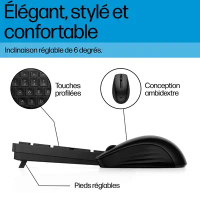 Ensemble clavier et souris sans fil HP 655 - Pack Clavier, souris - visuel 7