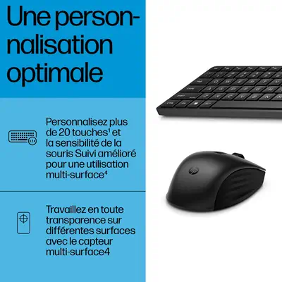 Ensemble clavier et souris sans fil HP 655 - Pack Clavier, souris - visuel 6