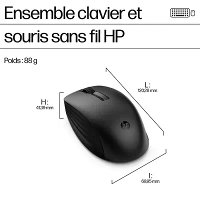 Ensemble clavier et souris sans fil HP 655 - Pack Clavier, souris - visuel 4