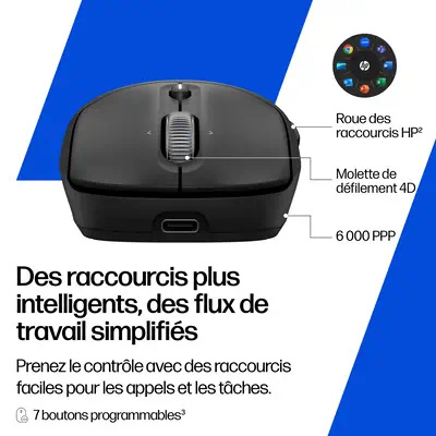 HP 705 Rechargeable Wireless Mouse EMEA souris - Souris - visuel 4